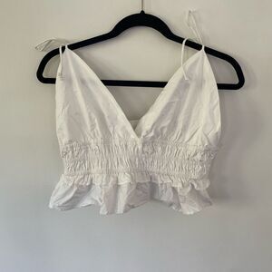 Sim & Sam white cropped tank size XL NWT